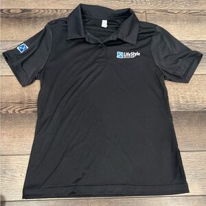 LifeStyle Black Polo Shirt for Women